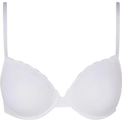 Urban Classics - Basic Cotton Lace 2Pack BH - 70A - Wit/Wit