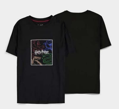 Harry Potter - Houses Dames T-shirt - XL - Zwart