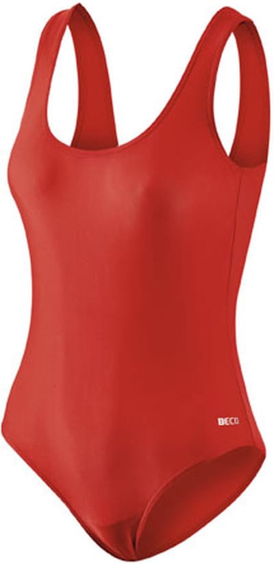 BECO Badpak U-rug Dames - Polyamide - Rood - Maat 36