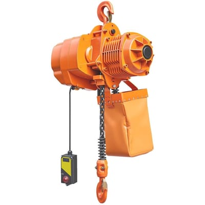 Treuil à chaîne électrique 2000 kg, Hauteur de levage 6 m, Pont roulant triphasé avec télécommande sans fil 100 m, Treuil électrique à chaîne simple G100