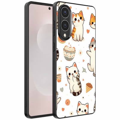 Geschikt voor Samsung Galaxy S25 Edge Telefoonhoesje met katten opdruk - TPU backcover case cat design - Smartphonica geschikt voor Samsung Galaxy S25 Edge