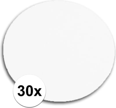 Rayher Onbedrukte Bierviltjes - 30x - rond - karton - zelf beschilderen/tekenen - onderzetters