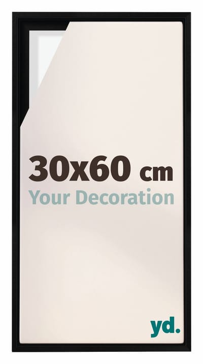 Your Decoration - Baklijst 30x60 cm - Zwart Mat - Baklijst voor Canvas - MDF - Lyon