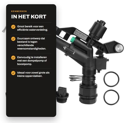 Dailygoods- Sprinkler Roterend 360 Graden - Irrigatie Tool - Hoogwaardig Kunststof - Duurzaam - Adapter 1 Inch - Geschikt voor Landbouw - Beregeningssysteem