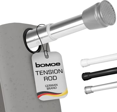 bomoe Neptun Douchegordijnstang Zonder Boren 70-120cm Traploos Uitschuifbaar Gordijnroede Antislip Aluminium Telescoopstang Kledingstang Chroom