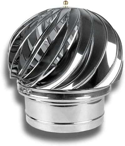 Windgeleider Dakventilator - Dakventilatie Systeem - Ventilatie Verbeteren - Windgedreven Werking - Ø 125 mm - Zilverkleurig