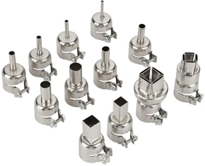 Heteluchtpistoolmondstukken, 12 Stuks Heteluchtpistoolmondstukken voor 850 Heteluchtsoldeerstation, Heteluchtpistool Solderen Desoldeerstation Reparatiegereedschap