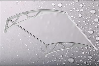 Buitendeur Luifel - Raam Overkapping - Weer Bescherming - Hoge Slagvastheid - 60 x 60 cm - Mat Glas Wit