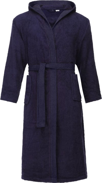 Ladeheid Heren Badjas met Capuchon - 100% Katoen - Wasmachine bestendig - Badstof - Donkerblauw - S - LA-LA40-192-DG