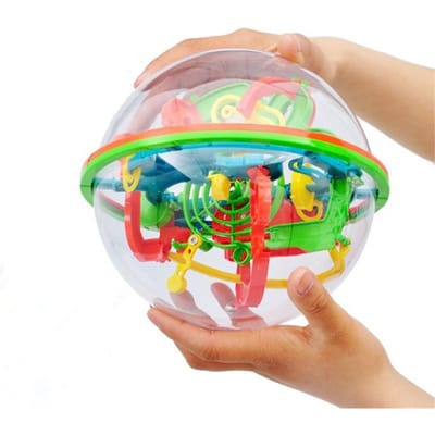 Labyrinthe magique 3D en 100 étapes, boule intellectuelle, labyrinthe, sphère, jouets pour enfants, testeur de cerveau éducatif, jouet d'entraînement à l'équilibre, cadeaux 100Step