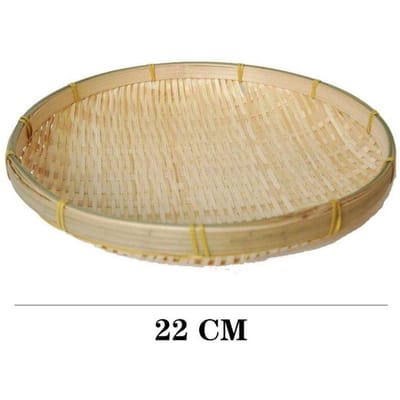 Handgemaakte Bamboe Zeef Vlechtwerk Ronde Fruit Brood Mand Borden Snack Eten Brood Picknick Groente Schalen Rotan Mand Q