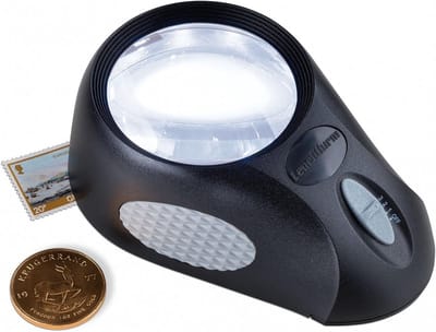 Staande Loep - Vergrootglas Bureau - Gedetailleerd Lezen - Geïntegreerde LED's - 65mm Lens - Wit