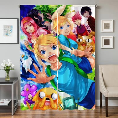 Raam Keukengordijnen voor Woonkamer 2 Stuks Verduisterende Gordijnen Deurgordijn A-adventure Time Scheidingswand Slaapkamer Decoratie W50xH70cmx2pcs-CL brown