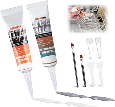 Vaatwassermand Reparatie - Mand Reparatiekit - Vaatwasser Onderhoud - Waterdicht en Hittebestendig - 2 x 50 ml - Grijs