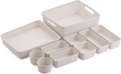 Mesa Living Opbergmanden | opruimen | 2 kleuren manden