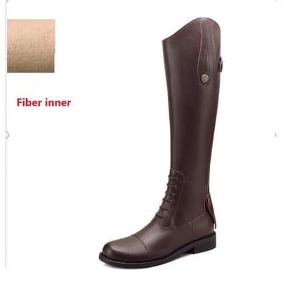Paardrijlaarzen Leer Paardrijbenodigdheden Lange Laarzen Rijuitrusting Antislip Ultra Duurzaam Schoeisel Paardrijder Schoen 34 black