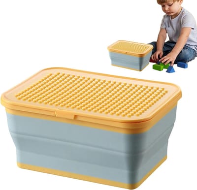 Speelgoed Opbergdoos - Opvouwbare Container - Thuis Organiseren - Creatief Deksel Ontwerp - 21.5x10.5x16cm - Blauw
