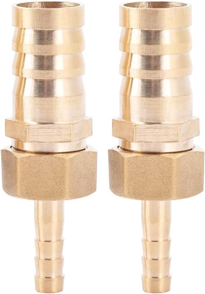Reducer Plug voor Slangen 6 mm tot 25 mm - Koper Connector voor Lucht en Gas, Ideaal voor Verbindingen en Reparaties
