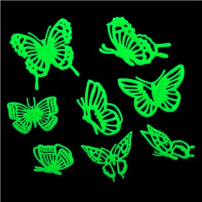 ProductGoods - Glow in the Dark Muurstickers Vlinders - Vlinder - Glow in the Dark - Kinderkamer - Lichtgevend - Kinderkamer Decoratie