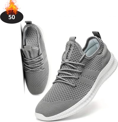Livano Schoenen Heren - Sneakers - Comfortabel - Sportief - Casual - Volwassen - Grijs - Maat 50