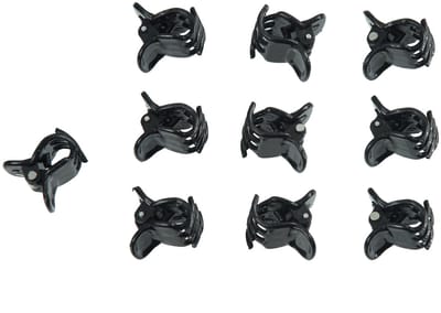 Nature Orchidee Clips - Klim-En Geleide Artikel - 1x1.5x1.5 cm Zwart 10 stuks