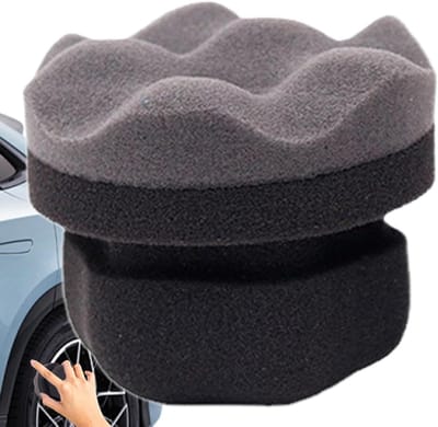 Banden Glans Spons - Applicator Pad - Auto Banden Polijsten - Hoge Dichtheid Schuim - 80x60mm - Zwart