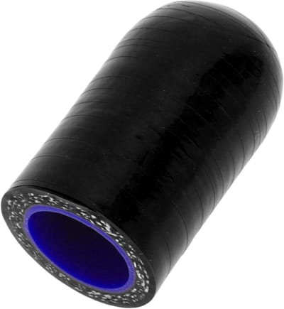 Dailygoods- Slangopzetstuk Siliconen - Zwart/Blauw - 30 mm Lengte - 16 mm Binnendiameter - Hoge Temperatuur Weerstand - Meerlaags Geweven Stof - Slangmondstuk