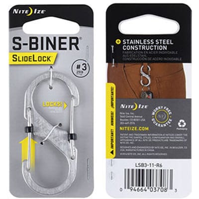 Nite Ize S-BINER SLIDELOCK STAINLESS STEELL SB3-11-R6