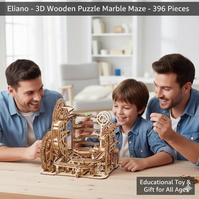 Houten Puzzel - Mechanisch Model - Creatief Bouwen - Zonder Lijm - 396 Delen - Natuurlijk Hout