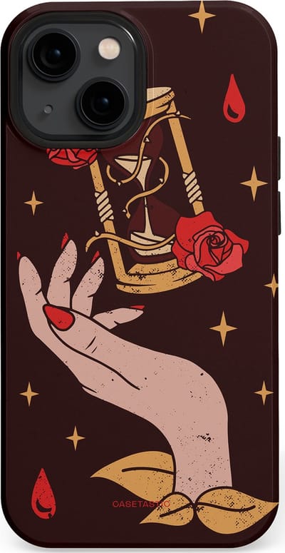 Casetastic Hoesje Geschikt voor Apple iPhone 13 Mini Magsafe - Stijlvolle Beschermende Duo-layer Case - Magische Hand Roos