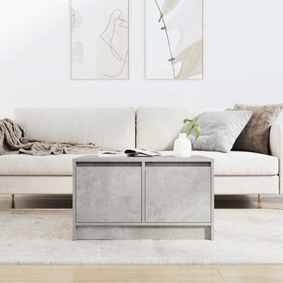 vidaXL - Salontafel - met - lades - 70,5x70x40 - cm - betongrijs