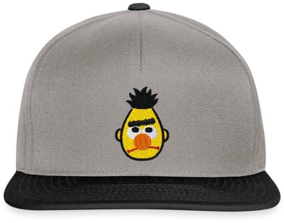 Sesame Street Bert Borduurwerk Snapback cap