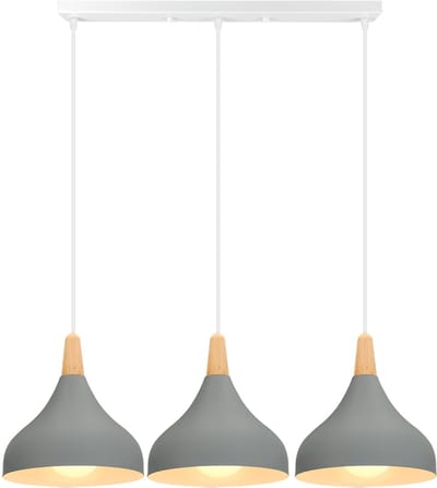 Kroonluchter Moderne Slaapkamer 3 Hanglamp Scandinavische Plafondlamp voor Woonkamer Keuken Grijs