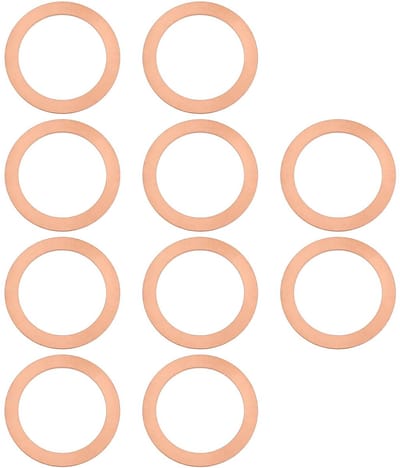 Dailygoods- Afdichtring 10 Stuks - Dichtingsring - Afdichtingskit - Afdichtingsring - Waterdicht - Koper 32x22x1mm - Dichting