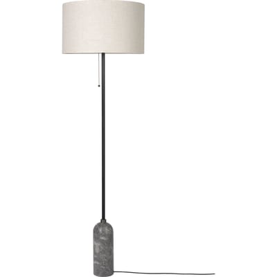 GUBI Gravity vloerlamp grijs-gemarmerd/crème