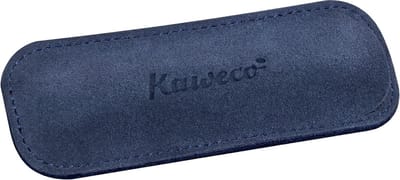 Kaweco - etui - Velours pouch ECO Sport - Navy - with print - 2 pens - Let op: afwijkend formaat, dit etui is uitsluitend bestemd voor de Kaweco Sport (kleiner formaat pen).