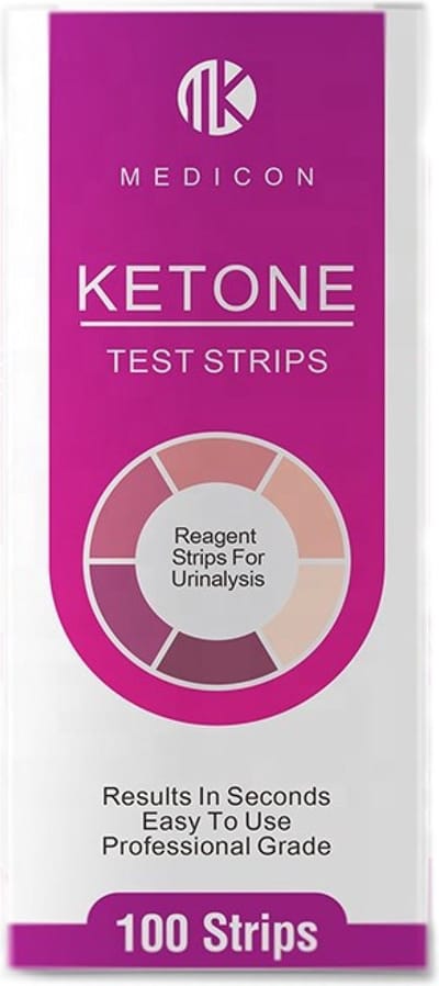 Medicon - Keto Test Strips - 100 Stuks - Ketose - Dieet - Urinestrips - Ketostix - Ketostrips Thuis Test