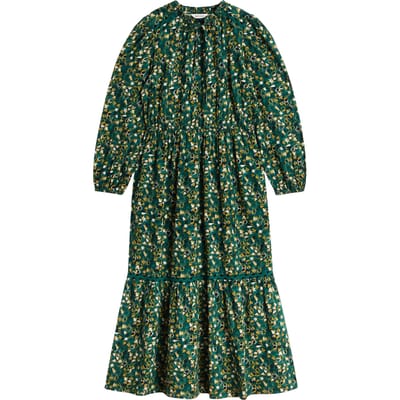 White Stuff Lotus Maxi Dress Green Print Maat: 14 REGULAR | Midi Jurken Outlet | Dames | Groen