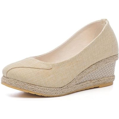 Loafers Wedges Espadrilles Dames Pumps Casual Slip-on Schoenen Dames Comfort Walk Elegant Hakken Schoenen Zapatos De Damas Elegantes 35