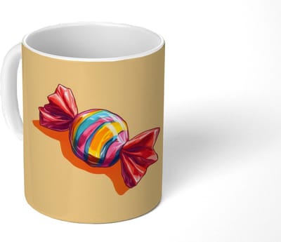 Mok - Koffiemok - Geel - Snoep - Kleur - Mokken - 350 ML - Beker - Koffiemokken - Theemok