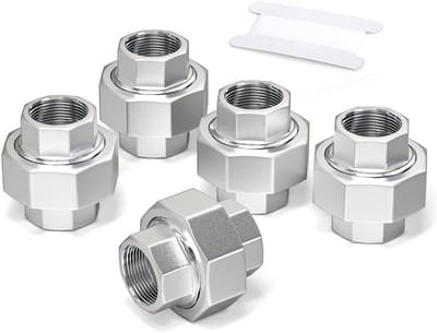 Dailygoody - Roestvrij staal 304 - Vrouwelijke pijpverbinding - Duurzaam en sterk - Zilver - Schroefdraadadapter voor water en gas - Geschikt voo