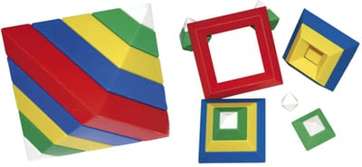Eduplay puzzel speelgoed driehoek set - 15-delig - educatief karton.