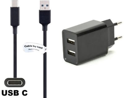 OneOne 2.1A lader met 2 poorten + 1,5m standaard USB C kabel. Oplader adapter past op Kobo (Rakuten) eReader Elipsa, Elipsa 2E, Sage, Libra 2, Libra Colour, Clara 2E, Clara Colour, Clara BW - Kindle (Amazon) Scribe