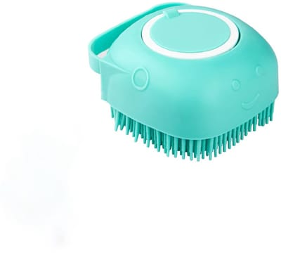 EXCITAT Huisdieren Shampoo Borstel - Stijve Borstel - Met Zeepdispenser - Doucheborstel - Met Lus Handvat - Geschikt voor het Wassen van Hondenzeep - Voor Huisdieren Honden Katten Puppy's - 1 st - Siliconen