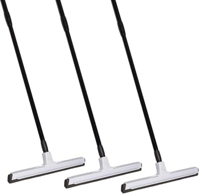 Novaliv 3X badkamerwisser met handgreep douche kunststof 43cm I badkamerwisser douche XXL brede tegels I waterwisser schuif voor vloer waterwisser terras vloer met handgreep wisser raam professioneel