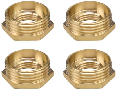 Verbindingsstukken voor gas, water en verwarmingsbuizen - 4 stuks messing reducties van 1 inch naar 1/2 inch, draadverbindingen voor leidingen