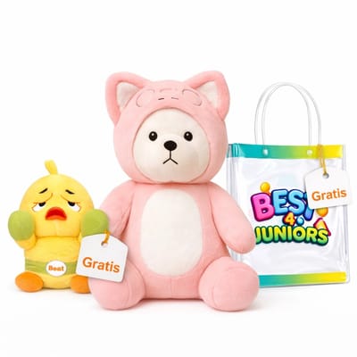 Roze Beer knuffel van Bextunio+Speelgoedtasje – De Grote fluffy beer voor Kinderen & Baby’s Deze superzachte pluche beer van 45cm is hét perfecte cadeau voor verjaardagen babyshowers of Valentijnsdag Ideaal om mee te knuffelen!