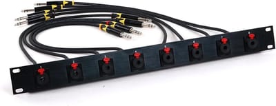 Audiokabel Aansluitblok - Verlengkabel Stereo - Rackmontage Audio - 8-Kanaals D-Type - 1.5 Meter - Zwart