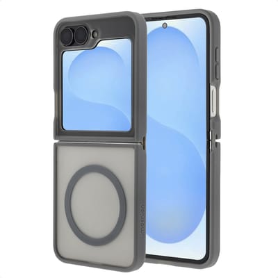 imoshion Hoesje - Geschikt voor Samsung Galaxy Z Flip 7 FE - Color Guard Backcover met Magnetische Ring - Grijs
