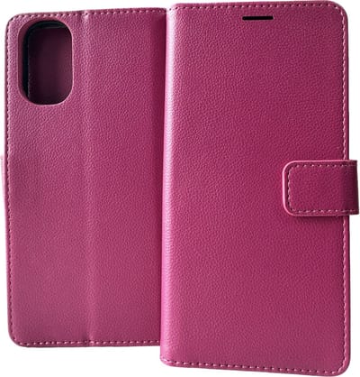 Bookcase Roze Geschikt voor Motorola Moto E32 / E32s - portemonnee hoesje - ZT Accessoires